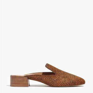 Madewell Willa Loafer Mule in spotted calf hair